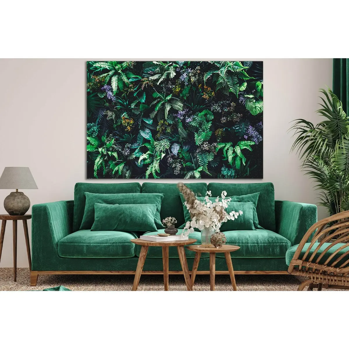 Tropical Green Leaves №Sl679 Ready To Hang Canvas Print 2