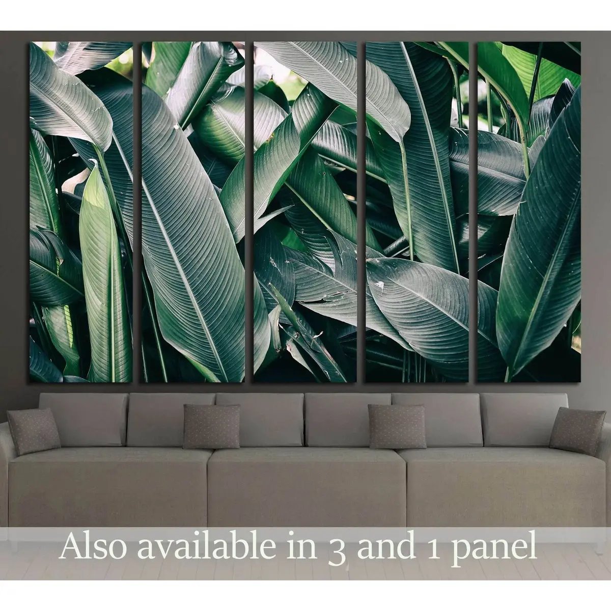 Tropical Leaves Canvas Wall Art Print №2825