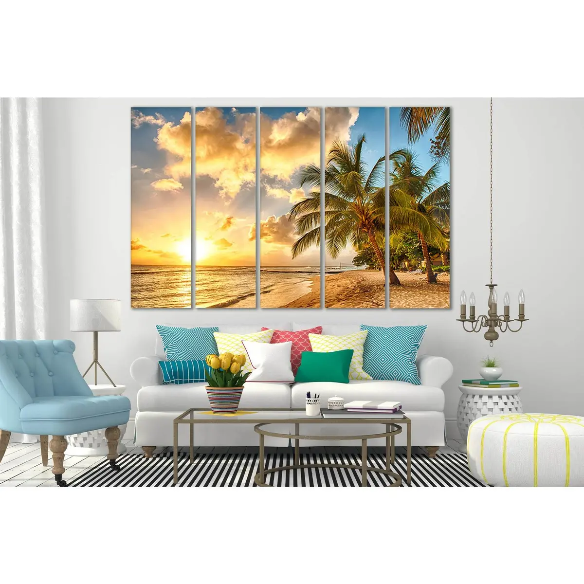 Tropics Coast Sunset Canvas Wall Art Print – Ready to Hang - Image 3