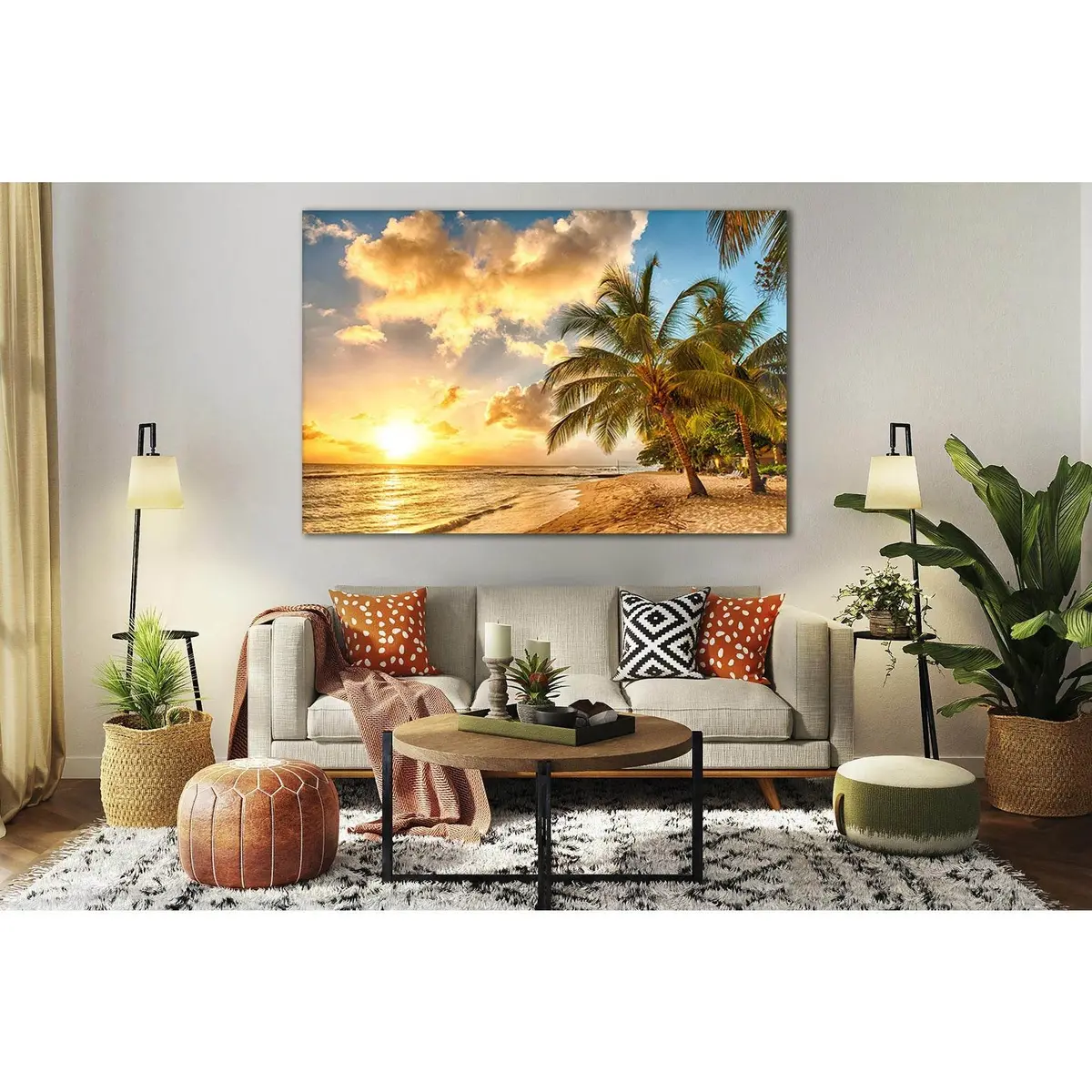 Tropics Coast Sunset №Sl231 Ready To Hang Canvas Print 1