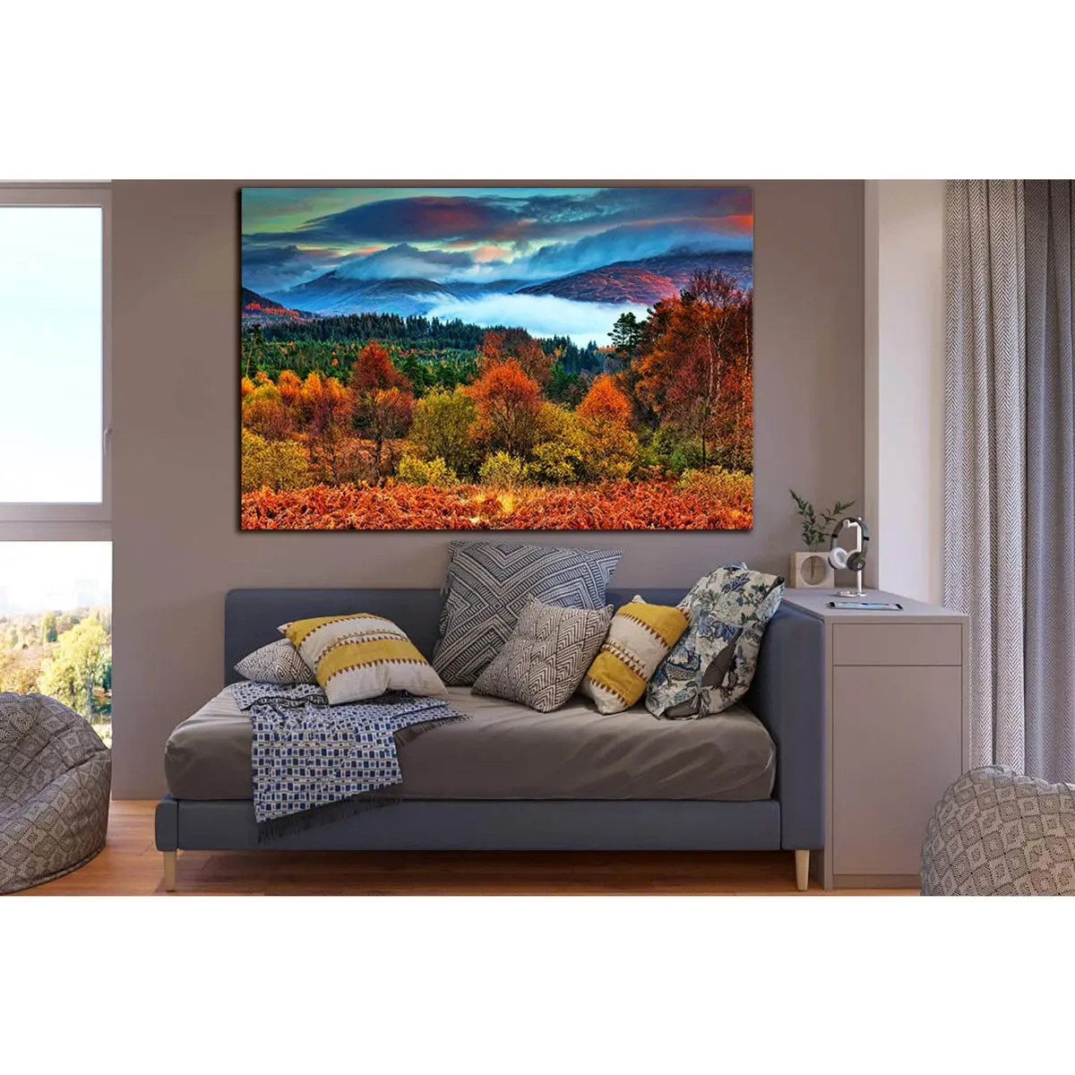 Trossachs National Park Autumn №Sl1482 Ready To Hang Canvas Print 1