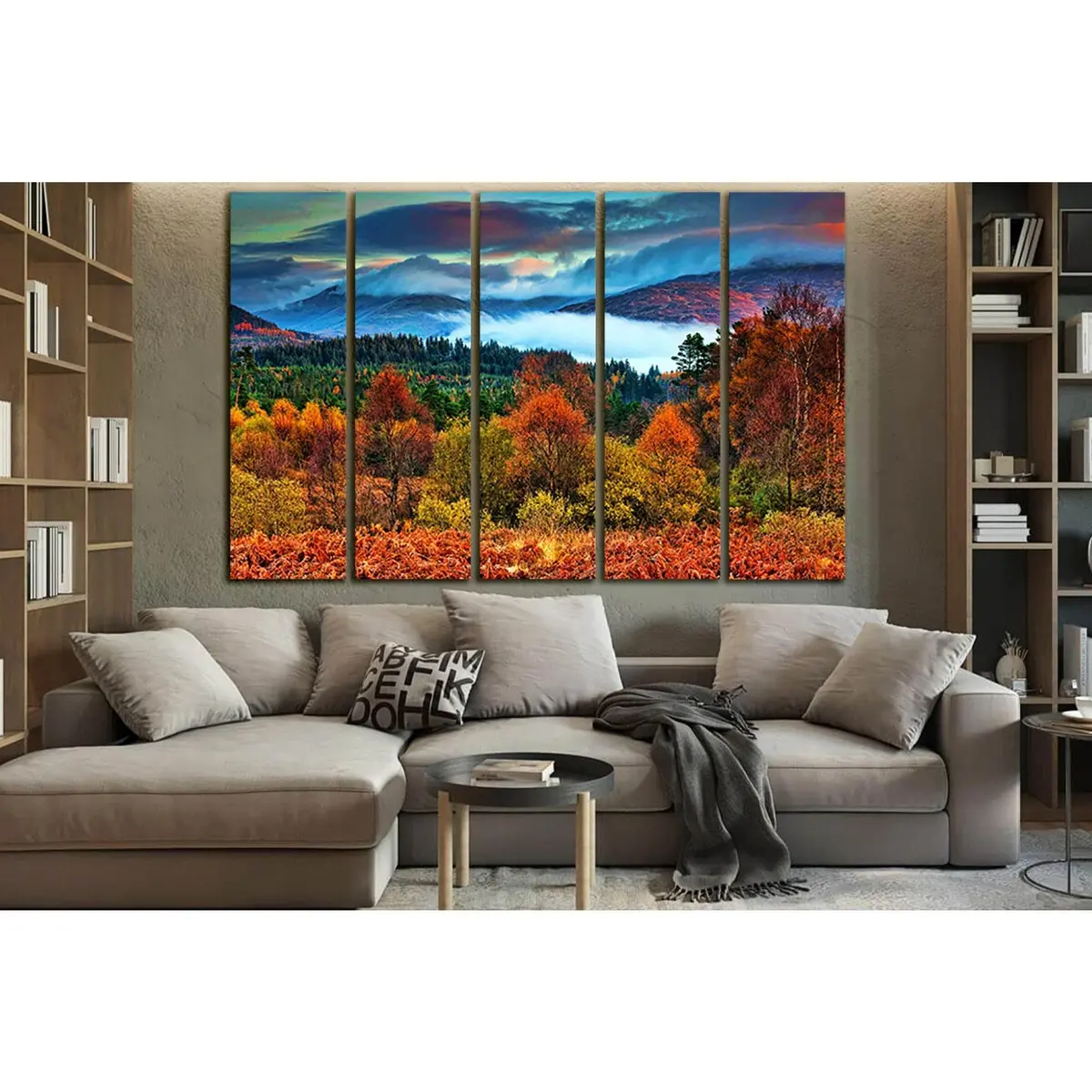 Trossachs National Park Autumn Landscape Canvas Wall Art – Ready to Hang - Image 3