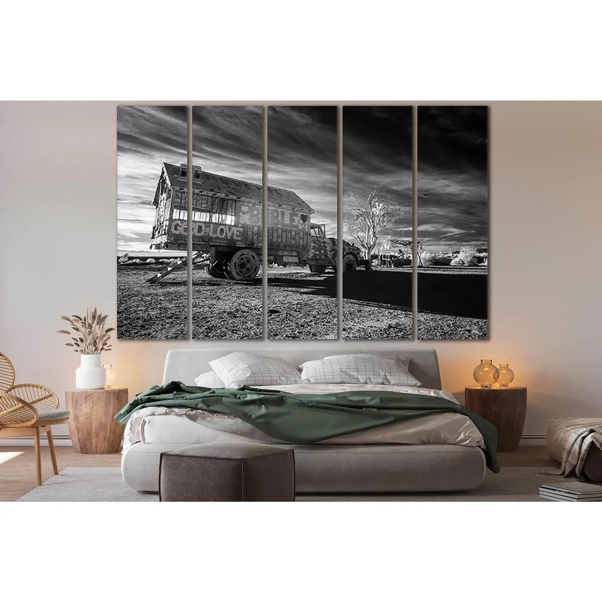 God Is Love Truck Canvas Wall Art – SL835 Premium Ready-to-Hang Print