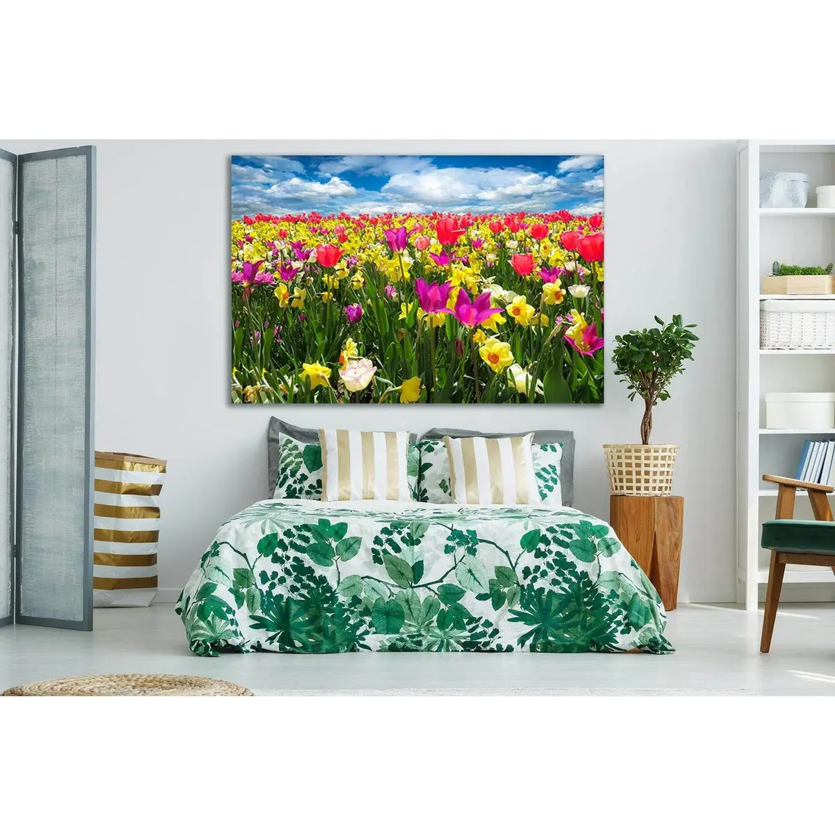 Tulip And Daffodil Field №Sl687 Ready To Hang Canvas Print 2