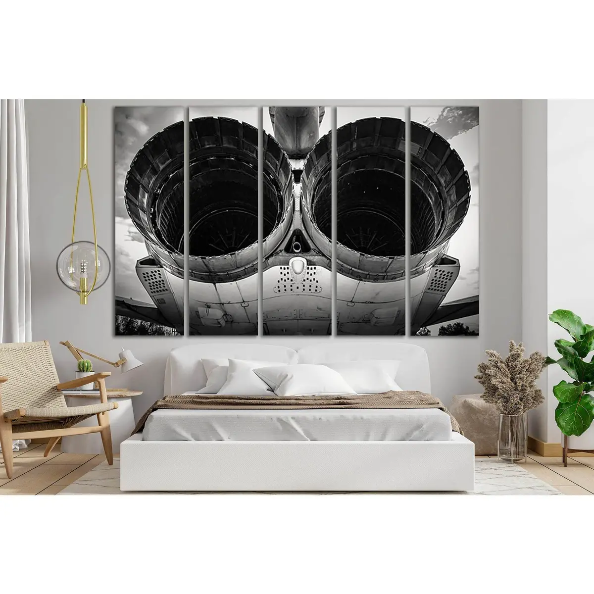 Military Jet Turbine Art №SL756 – Premium Ready-to-Hang Canvas Wall Decor