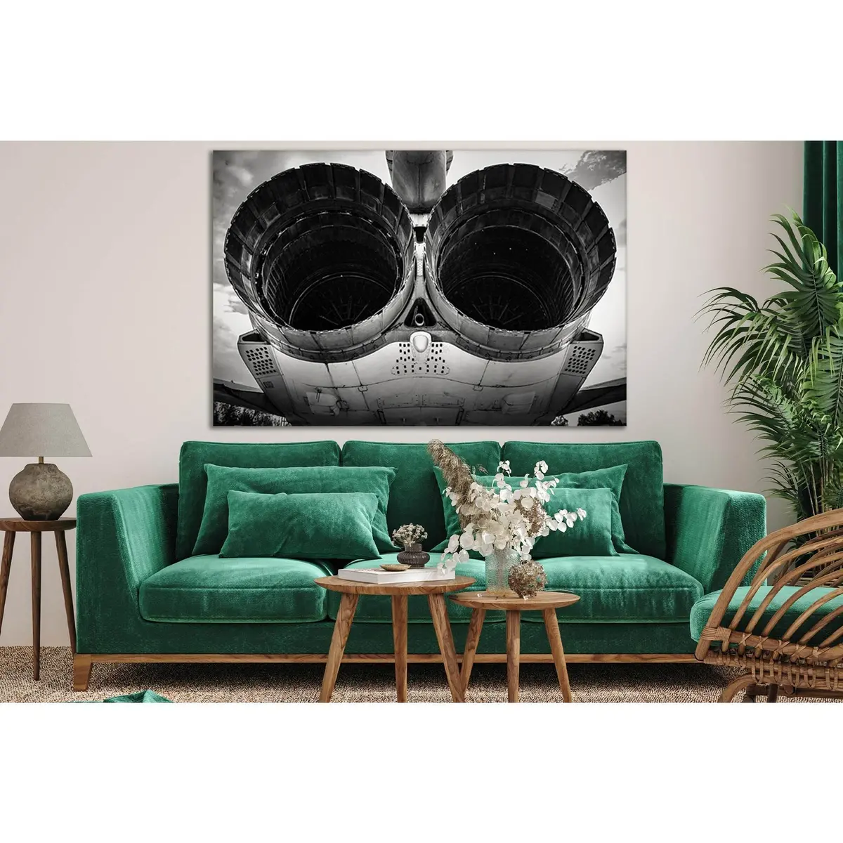Turbines Of Military Plane №Sl756 Ready To Hang Canvas Print 2
