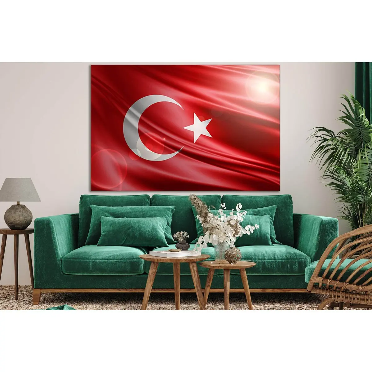 Turkey Flag Of Silk №Sl1207 Ready To Hang Canvas Print 1