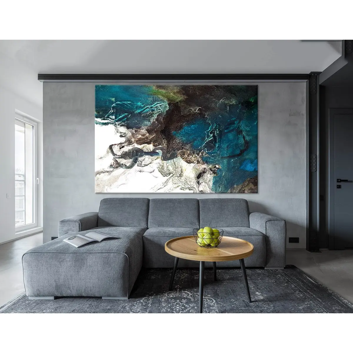 Turtle On The Sea Coast Abstract №04267 Ready To Hang Canvas Print 3