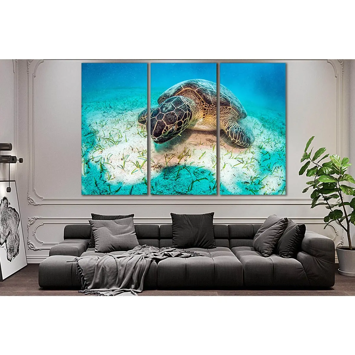 Turtle Underwater World Close Up №Sl1055 Ready To Hang Canvas Print 5