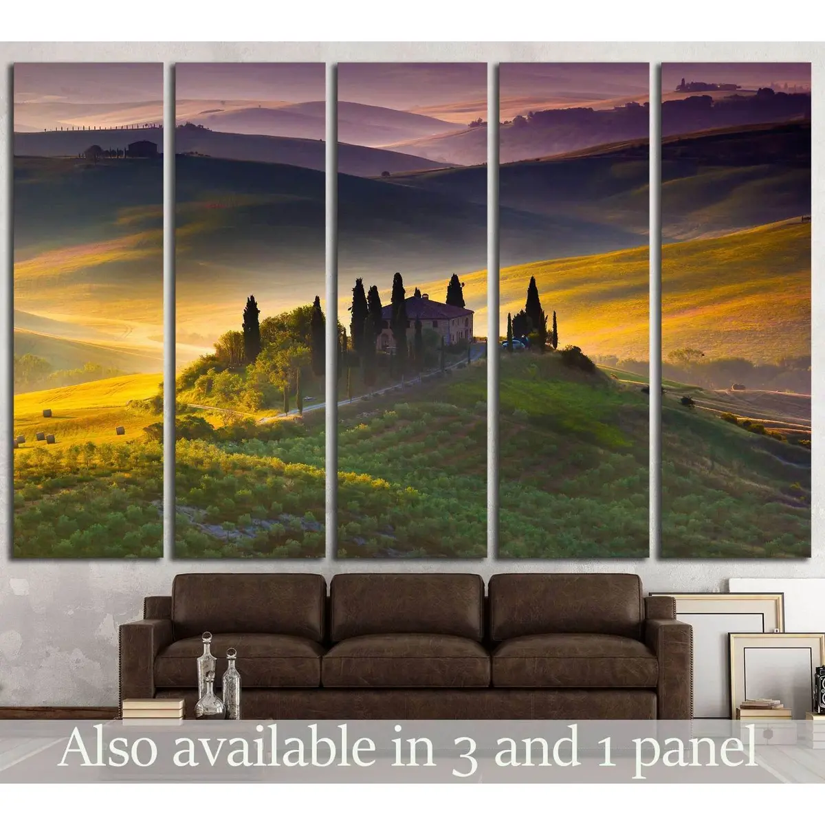 Scenic Tuscany Landscape Canvas Art Print – Ready to Hang, Italy Inspired Wall Decor #2609