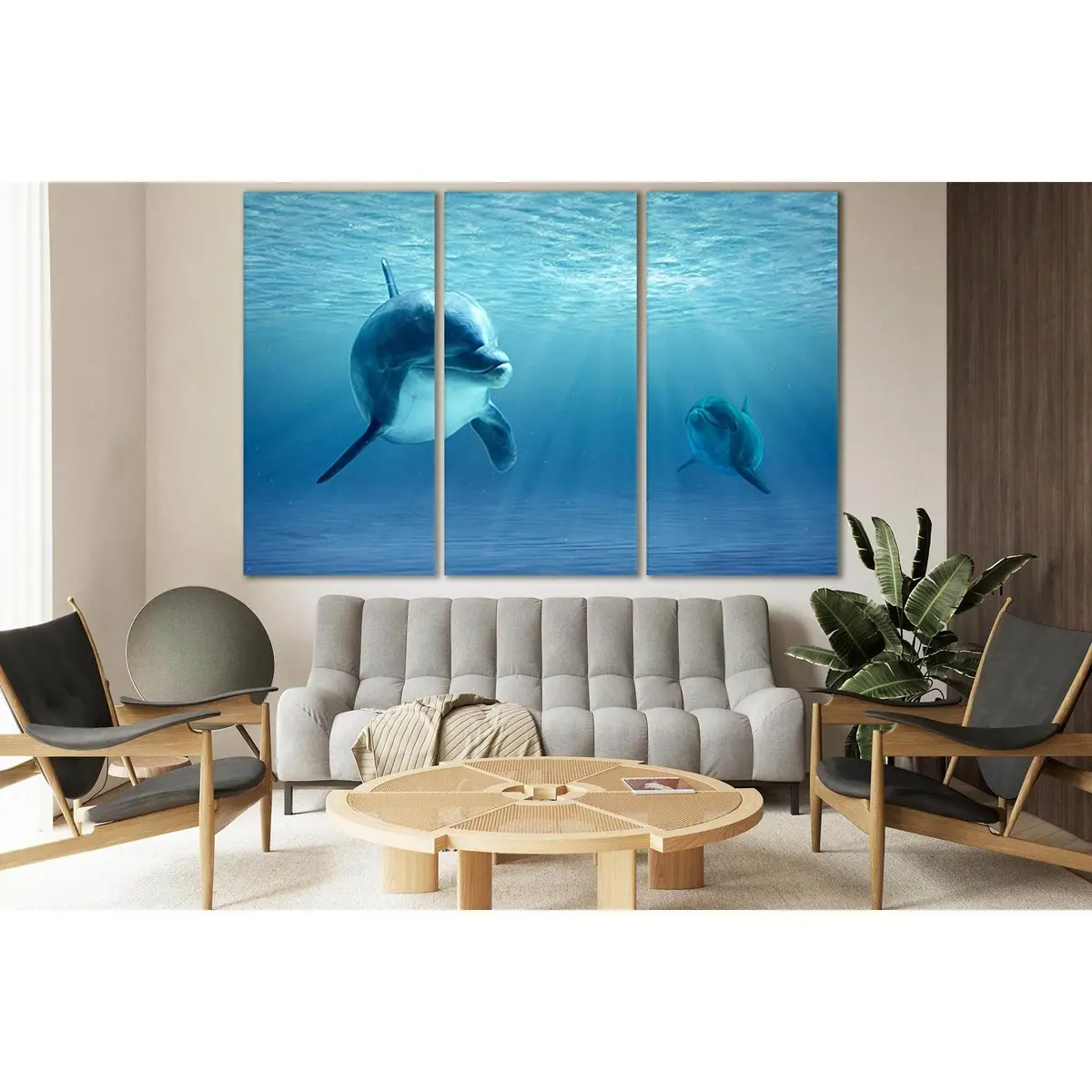 Two Dolphins №Sl995 Ready To Hang Canvas Print 5