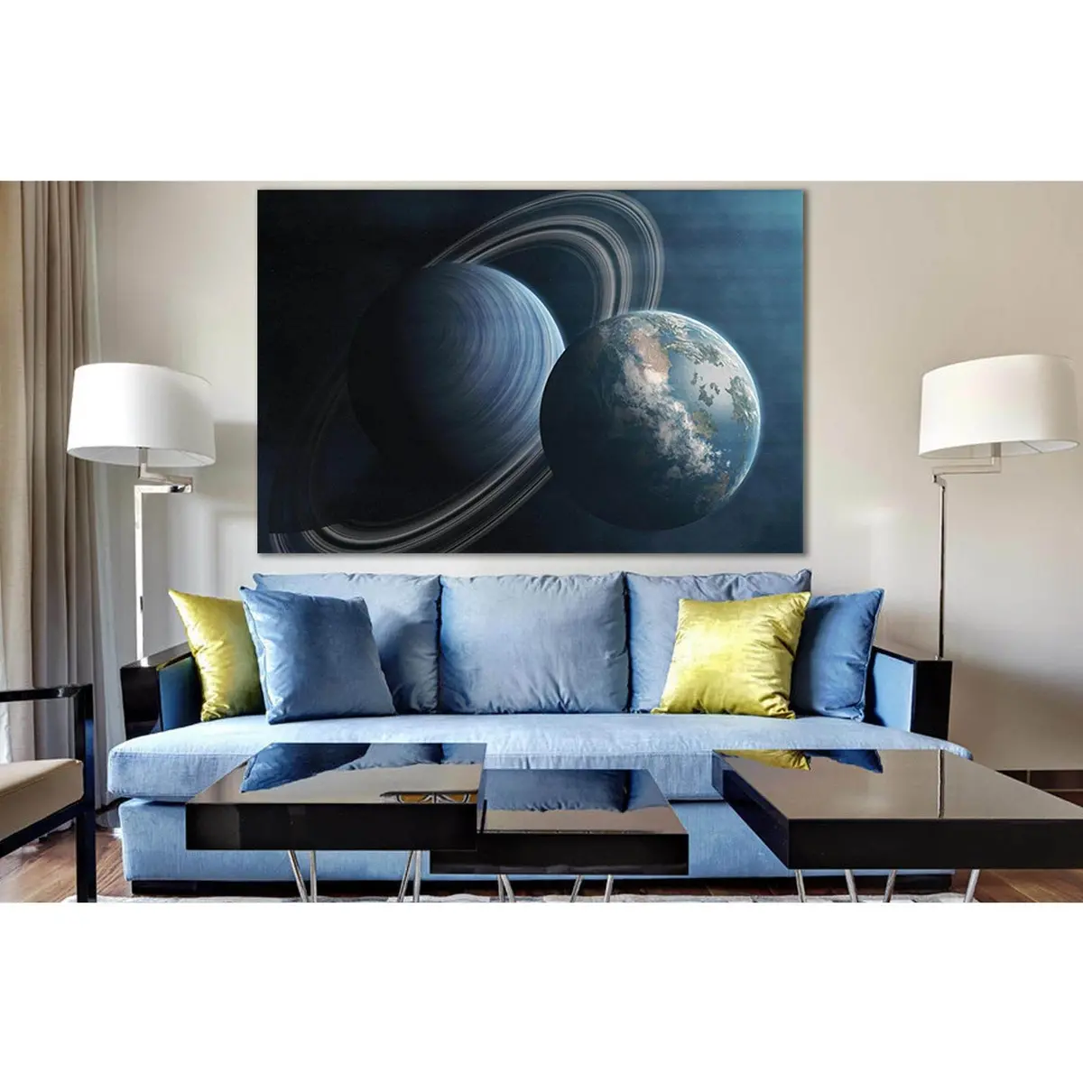 Two Planets Near Each Other №Sl988 Ready To Hang Canvas Print 2