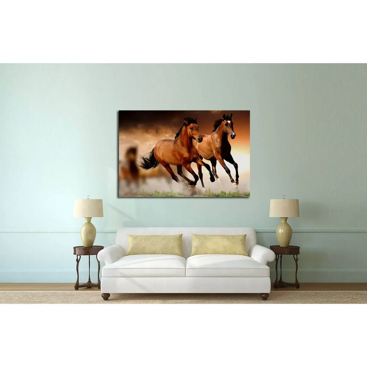 Two Running Horses Canvas Set №5000 2