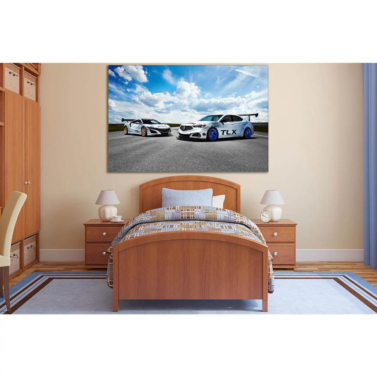 Two Sports Cars On The Road №Sl919 Ready To Hang Canvas Print 2