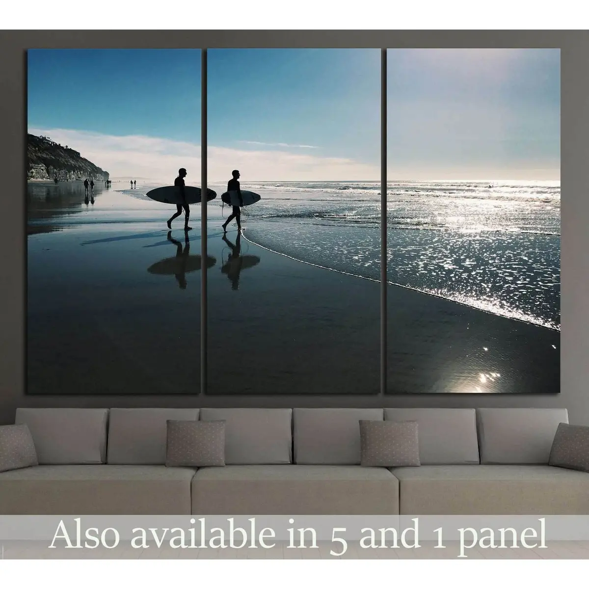 Two Surfers, San Diego №1015 Ready To Hang Canvas Print 5