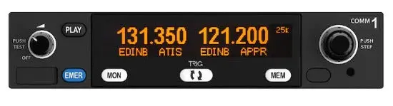 Trig Ty97a Aviation Slimline Vhf Radio (25 Khz Only, 16W) 1