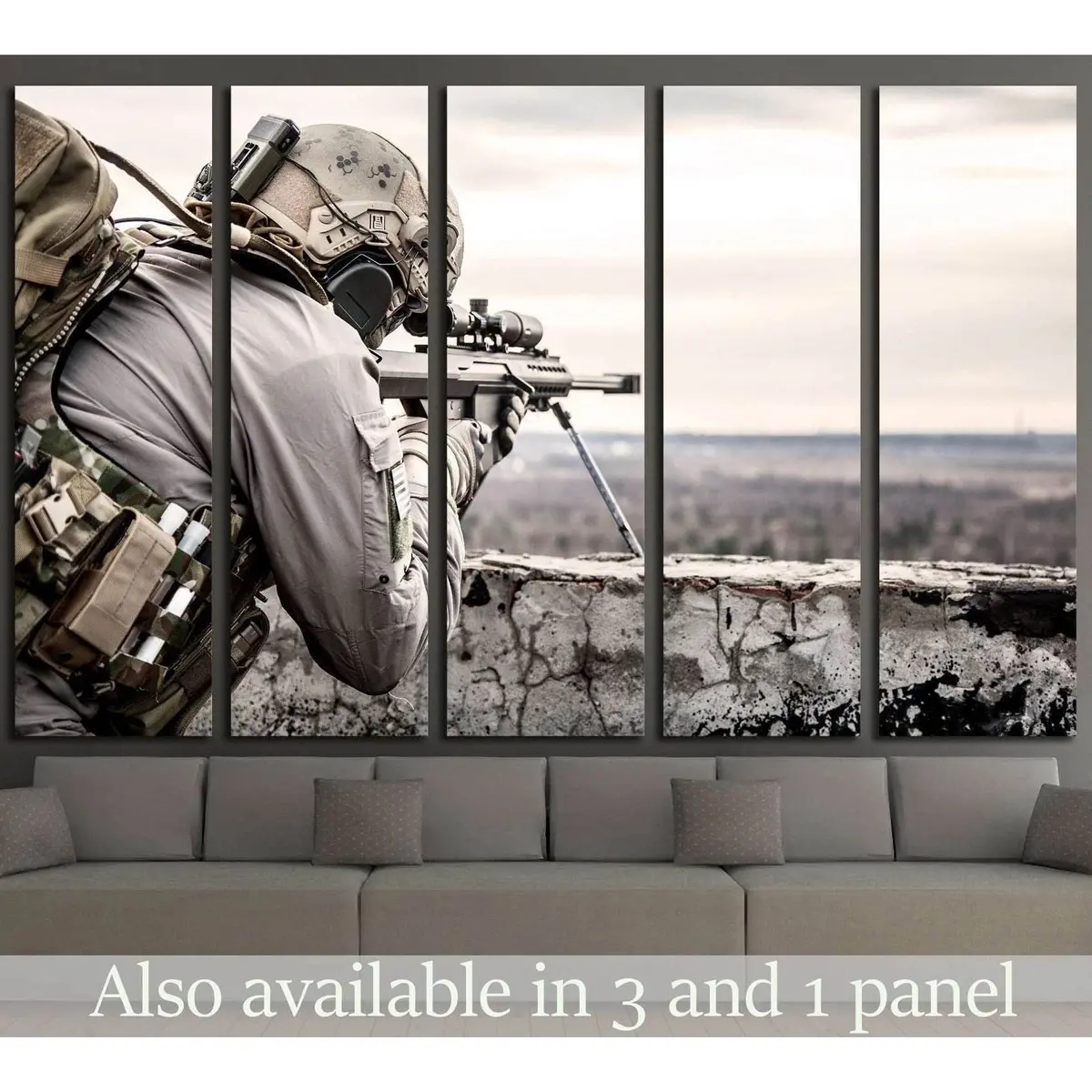 U.S. Army Sniper №551 Ready To Hang Canvas Print 1