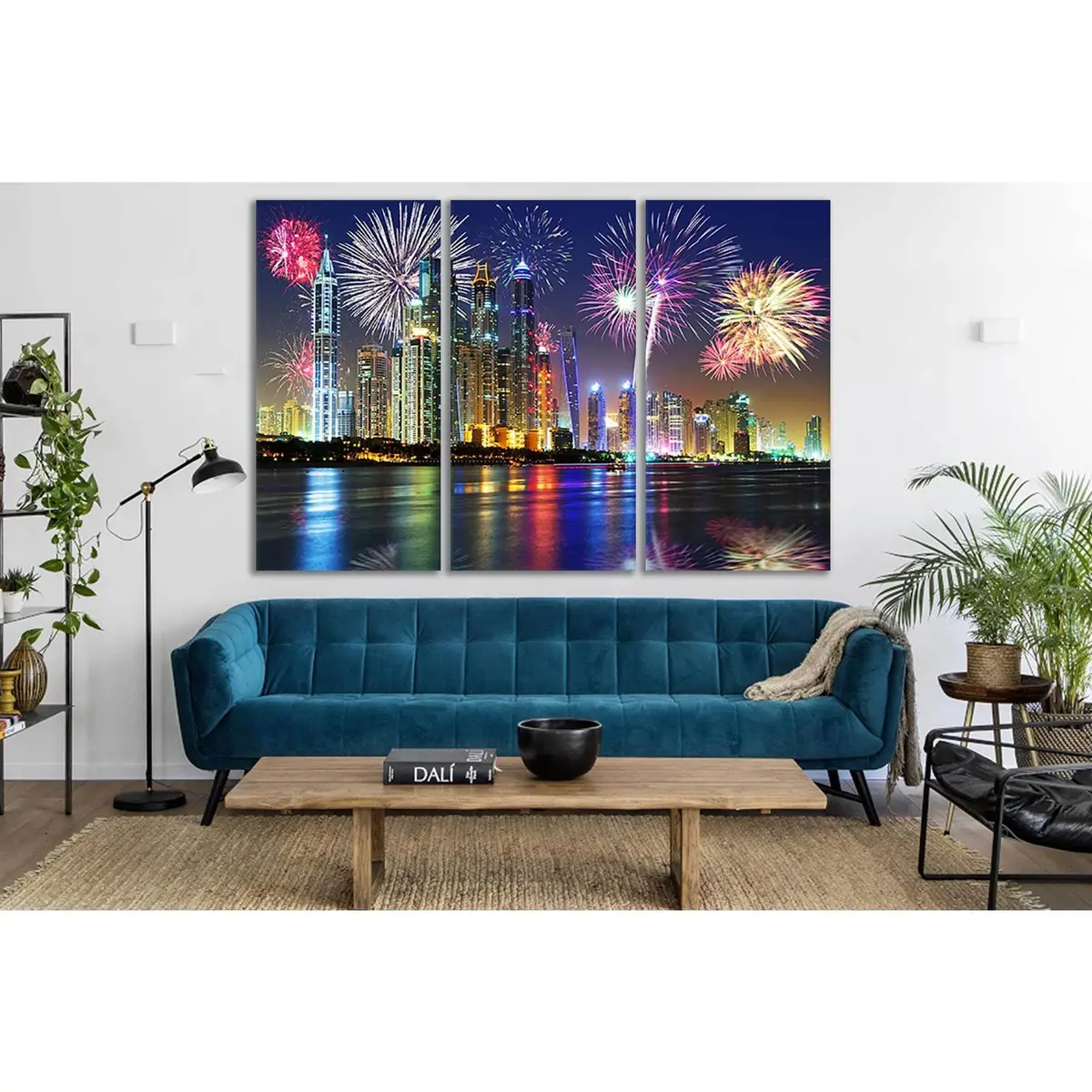 Uae Dubai Fireworks In The Sky №Sl306 Ready To Hang Canvas Print 5
