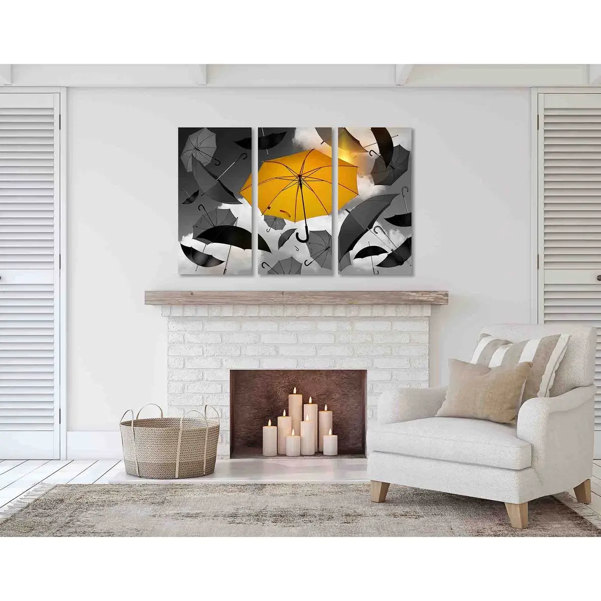 Umbrellas In The Air №D2848 Ready To Hang Canvas Print 5