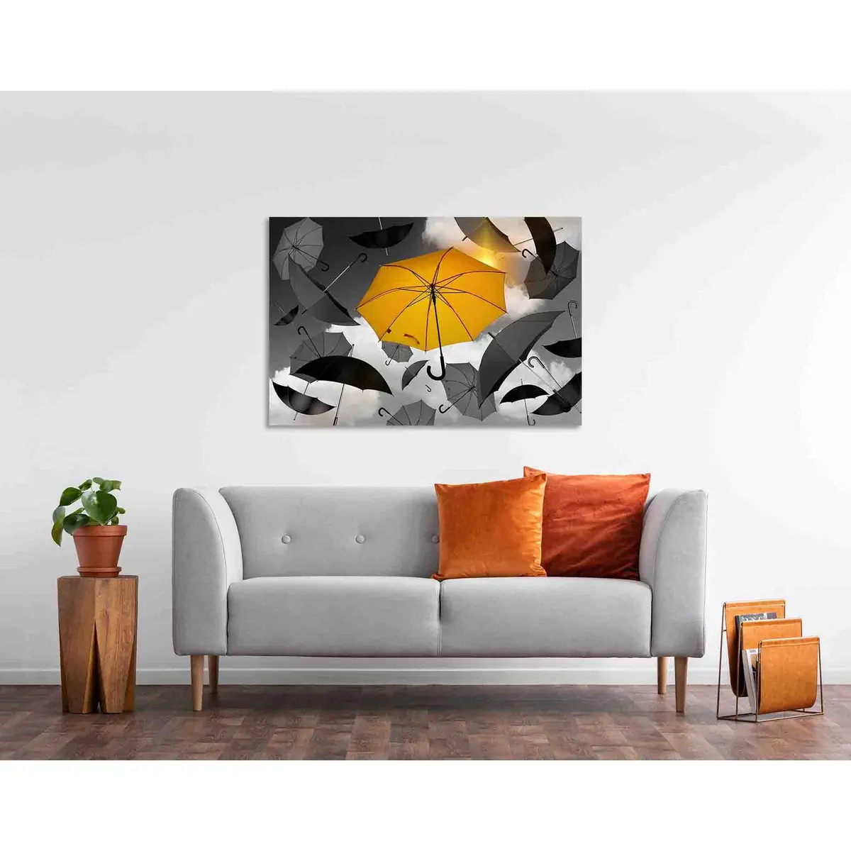 Umbrellas In The Air №D2848 Ready To Hang Canvas Print 3