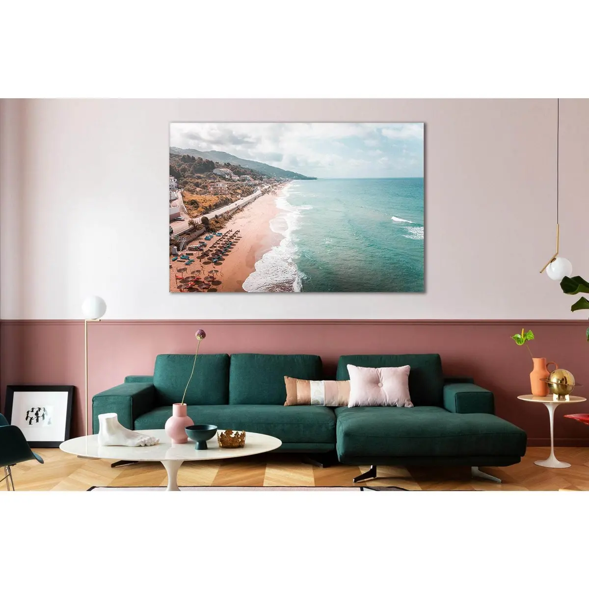 Umbrellas On Beach №Sl94 Ready To Hang Canvas Print 1