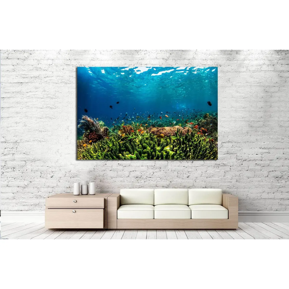 Underwater Fauna №515 Ready To Hang Canvas Print 2
