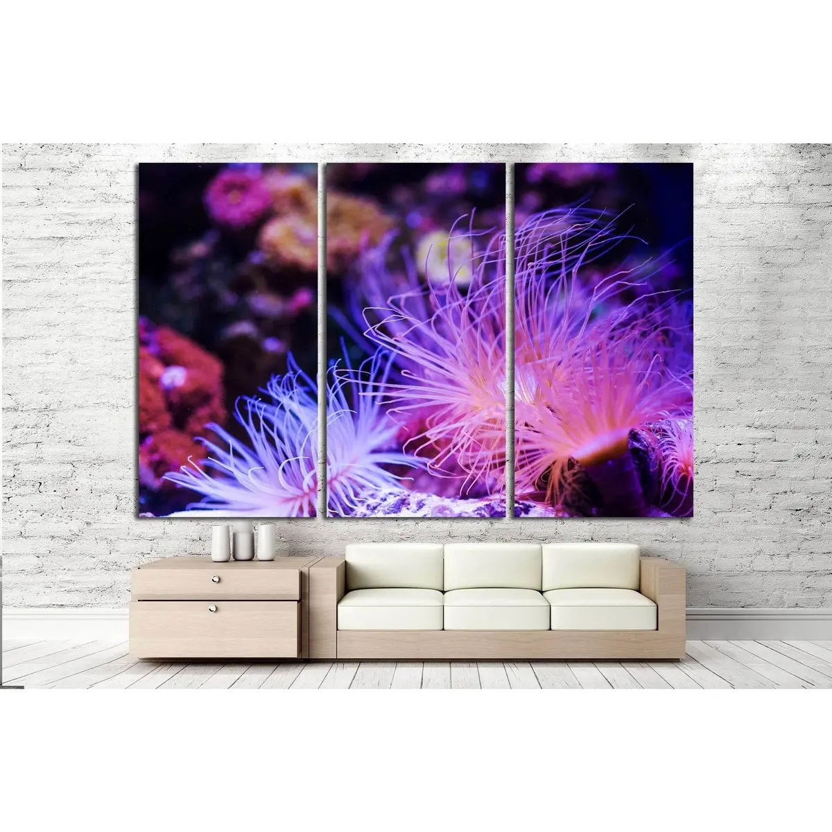 Underwater World, Coral Reef №1421 Ready To Hang Canvas Print 5