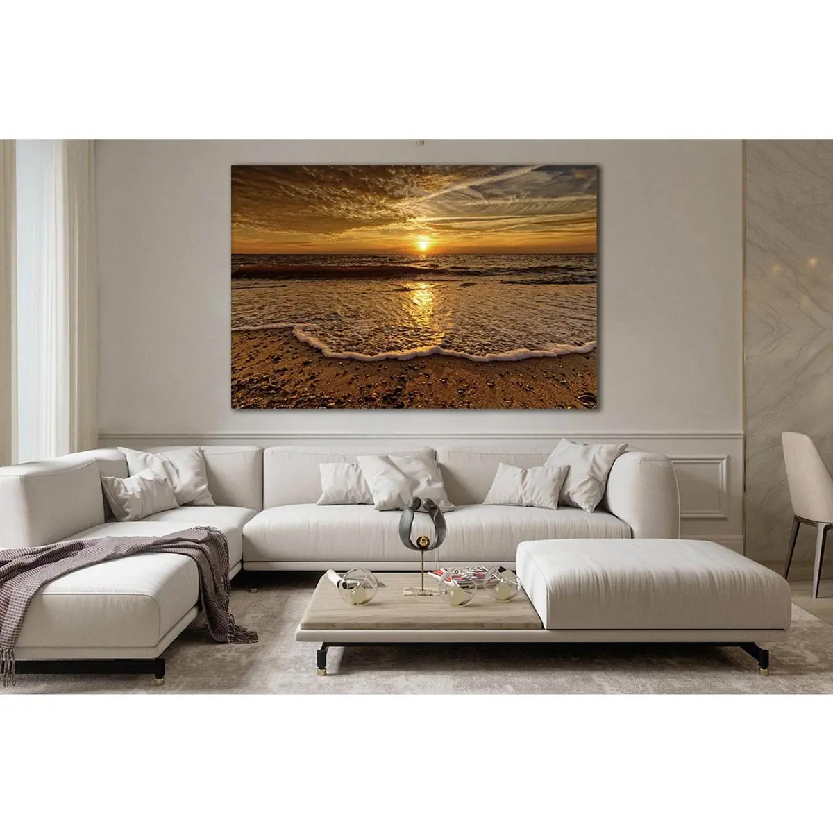 Unearthly Sea Sunset №Sl111 Ready To Hang Canvas Print 1