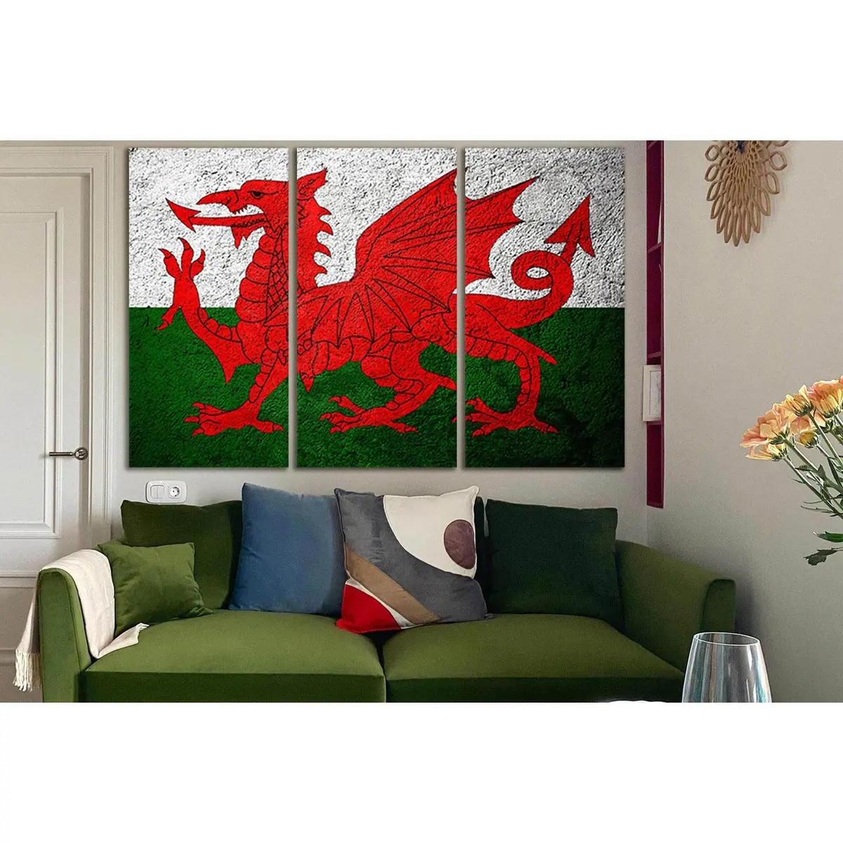 United Kingdom Flag Of Wales №Sl1172 Ready To Hang Canvas Print 5