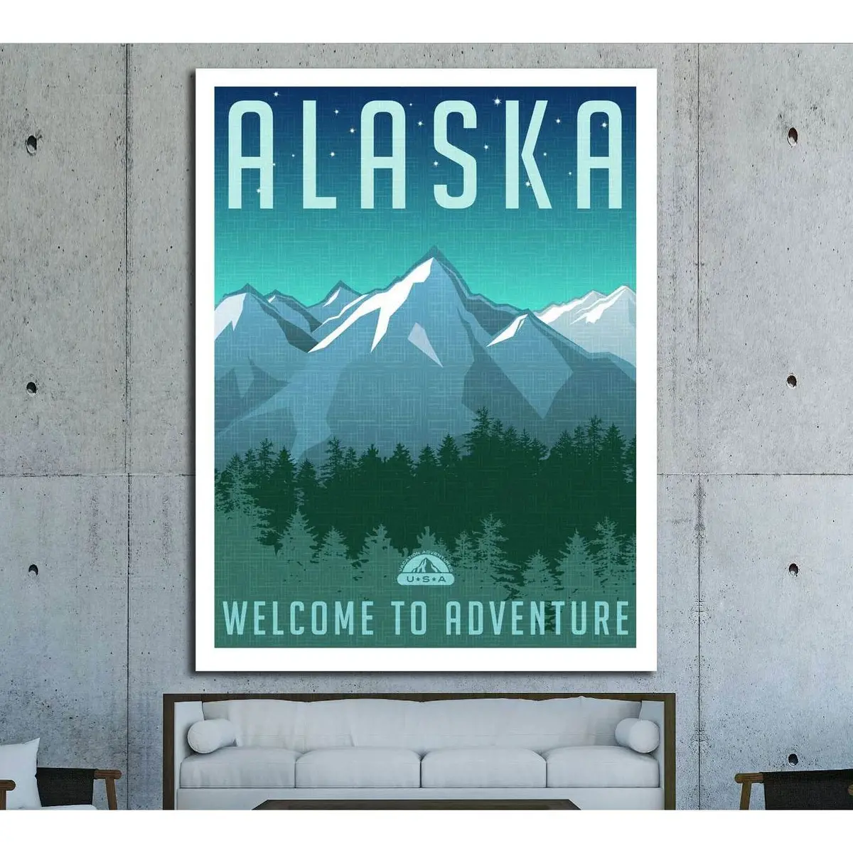 United States, Alaska Mountain Landscape №4575 Ready To Hang Canvas Print 1