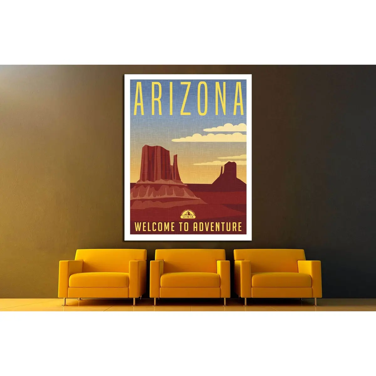 United States, Arizona №4576 Ready To Hang Canvas Print 3