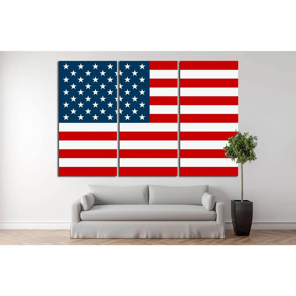United States Flag №693 Ready To Hang Canvas Print 5