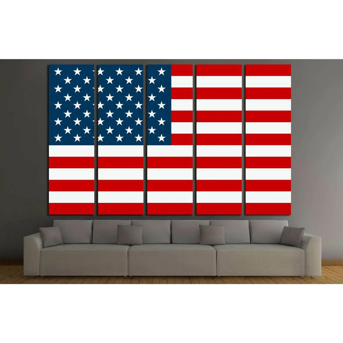 Premium USA Flag Canvas Art Print #693 – Ready-to-Hang Wall Decor - Image 2
