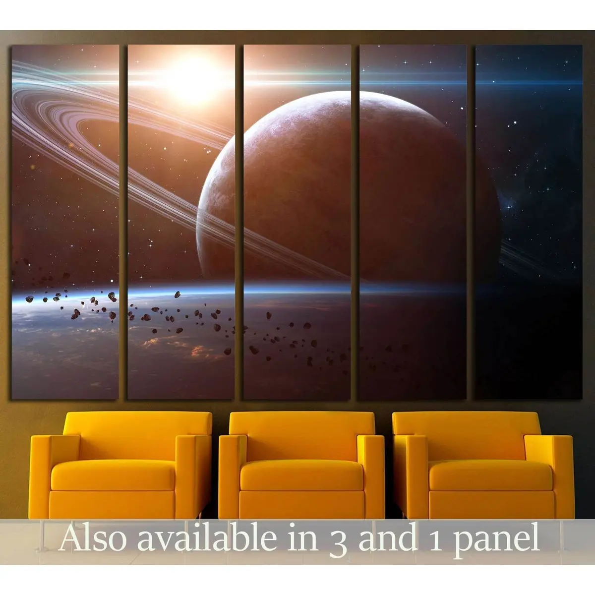 Stunning Ready-to-Hang Canvas Print of a Universe Scene with Real NASA-Provided Planetary Data and Imagery