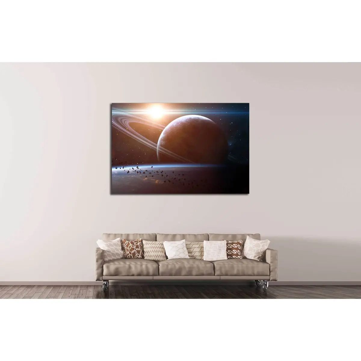 Universe Scene With Planets. Elements Furnished By Nasa №2438 Ready To Hang Canvas Print 3