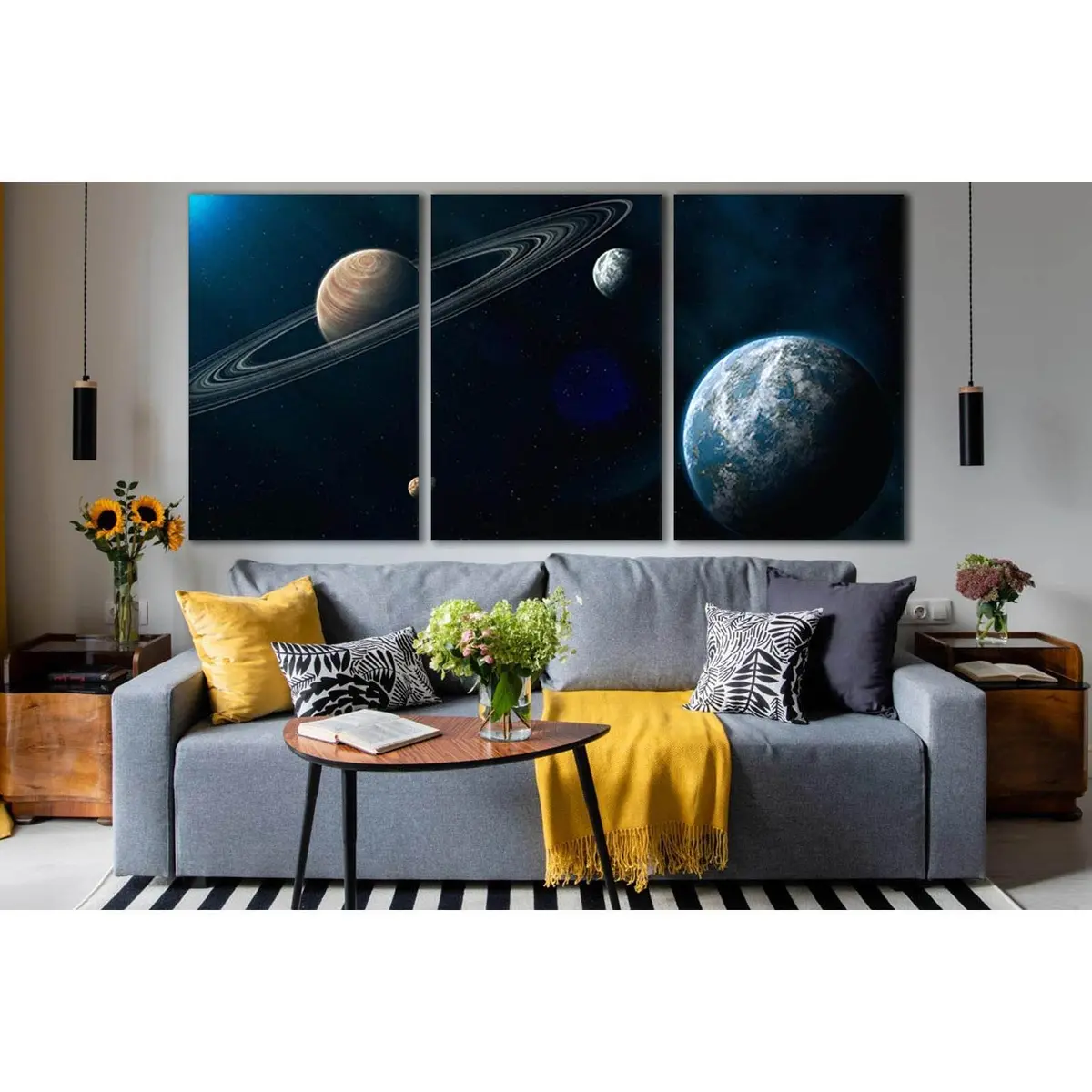 Unknown Planets In Distant Space №Sl986 Ready To Hang Canvas Print 5