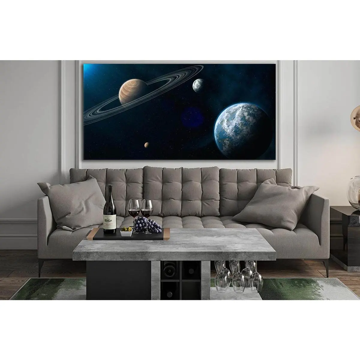 Unknown Planets In Distant Space №Sl986 Ready To Hang Canvas Print 2