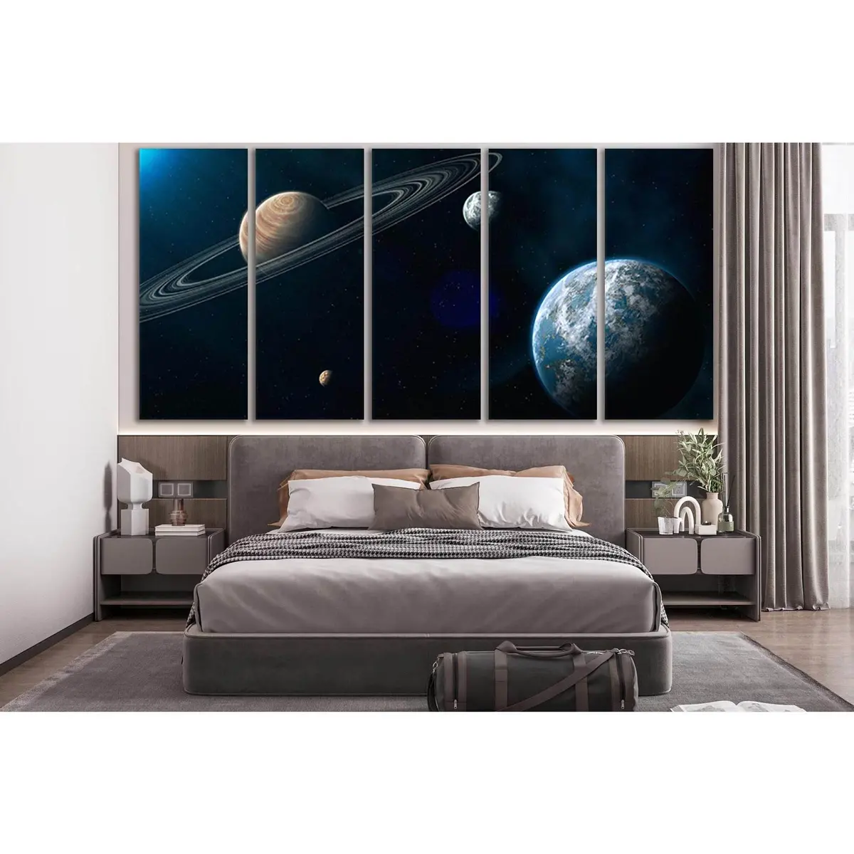 Mysterious Exoplanets in Deep Space – SL986 Ready-to-Hang Canvas Art