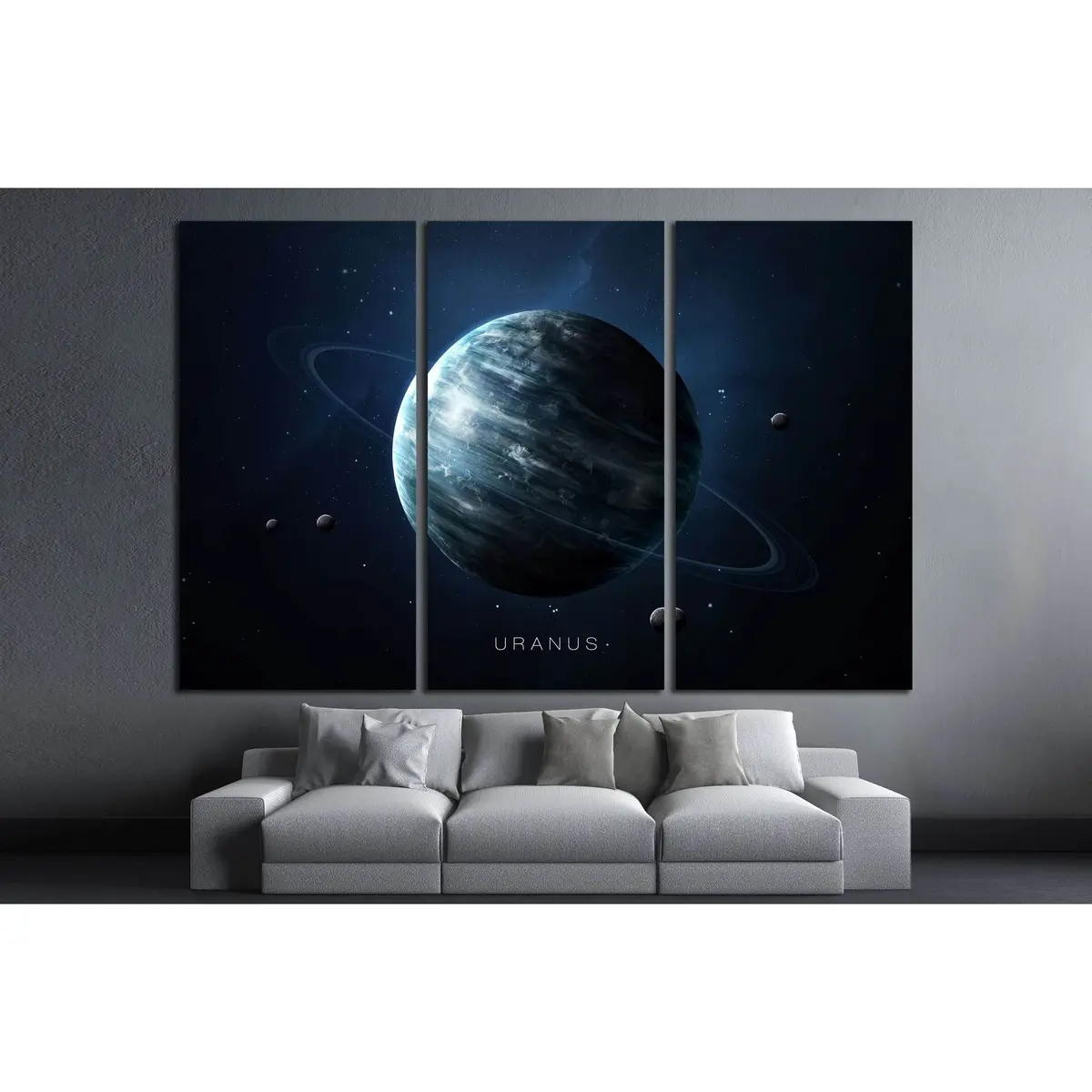 Uranus - High Resolution 3D Images Presents Planets Of The Solar System. №2443 Ready To Hang Canvas Print 5