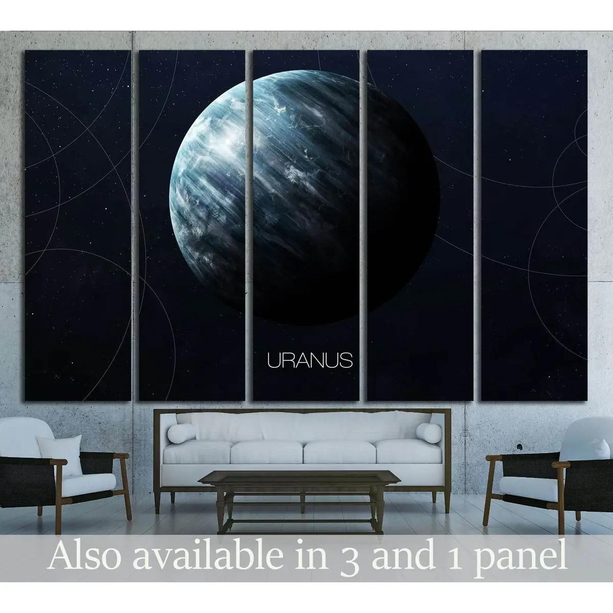 Uranus Astronomy Canvas Art Print – Solar System Planet Wall Decor