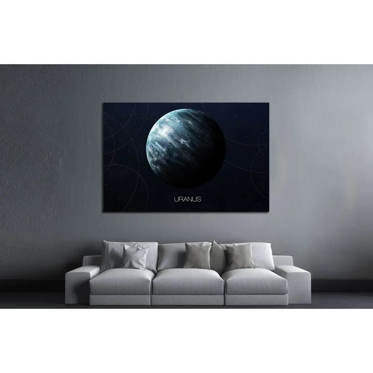 Uranus - High Resolution Images Presents Planets Of The Solar System. №2447 Ready To Hang Canvas Print 3