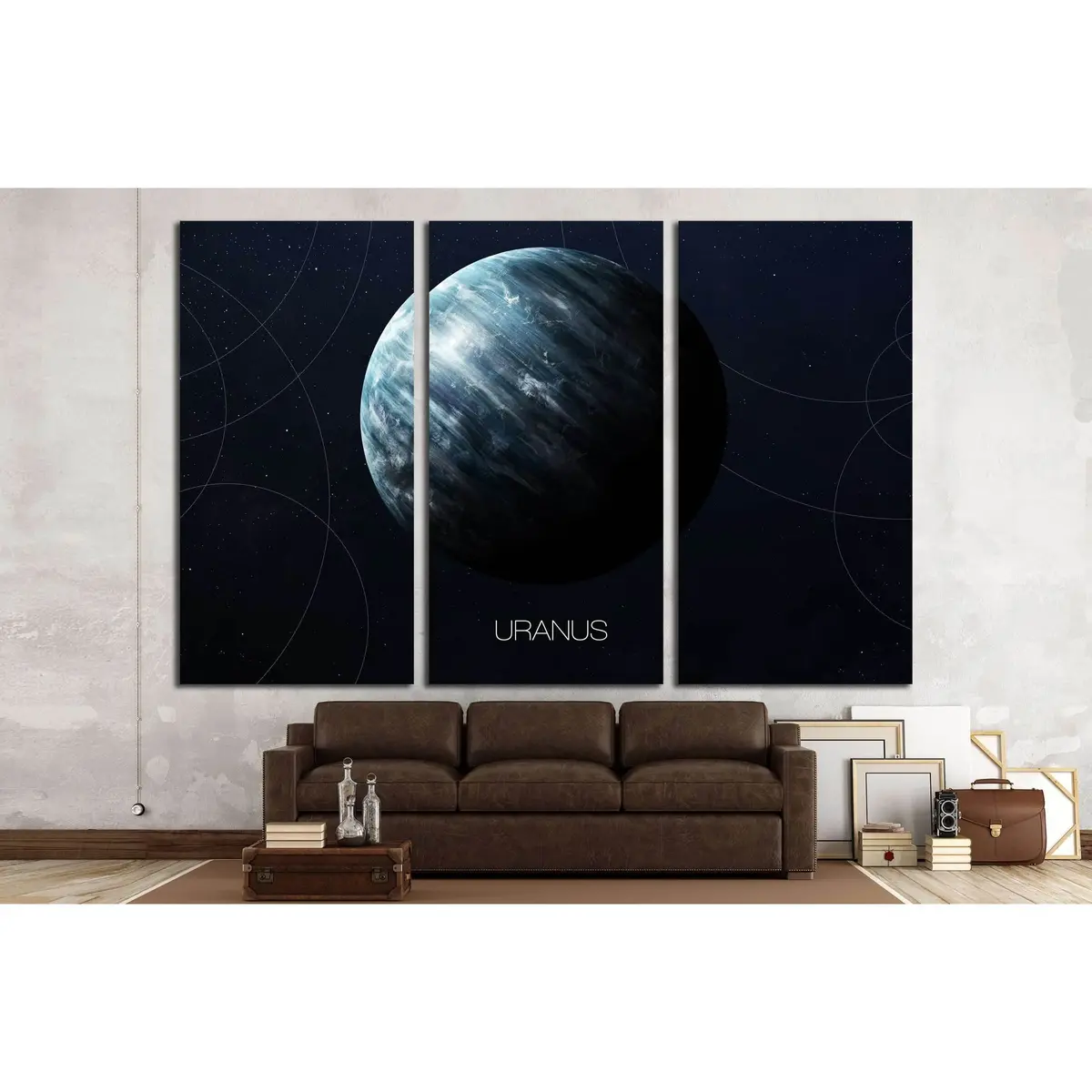 Uranus - High Resolution Images Presents Planets Of The Solar System. №2447 Ready To Hang Canvas Print 5
