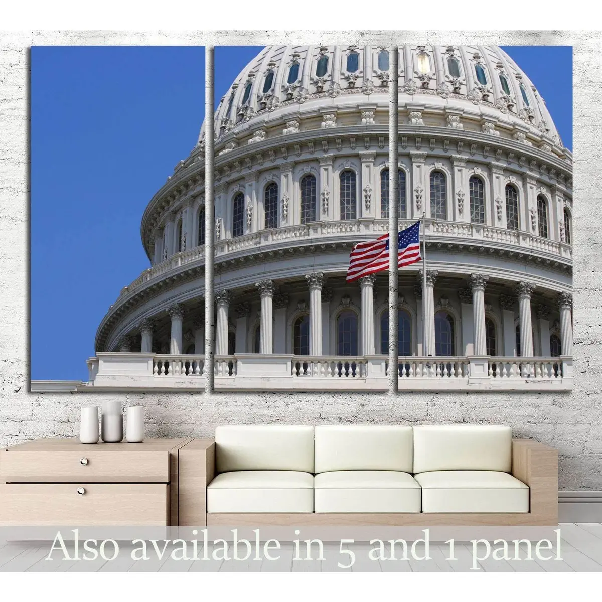 Us Capitol Building In Washington Dc №1284 Ready To Hang Canvas Print 1