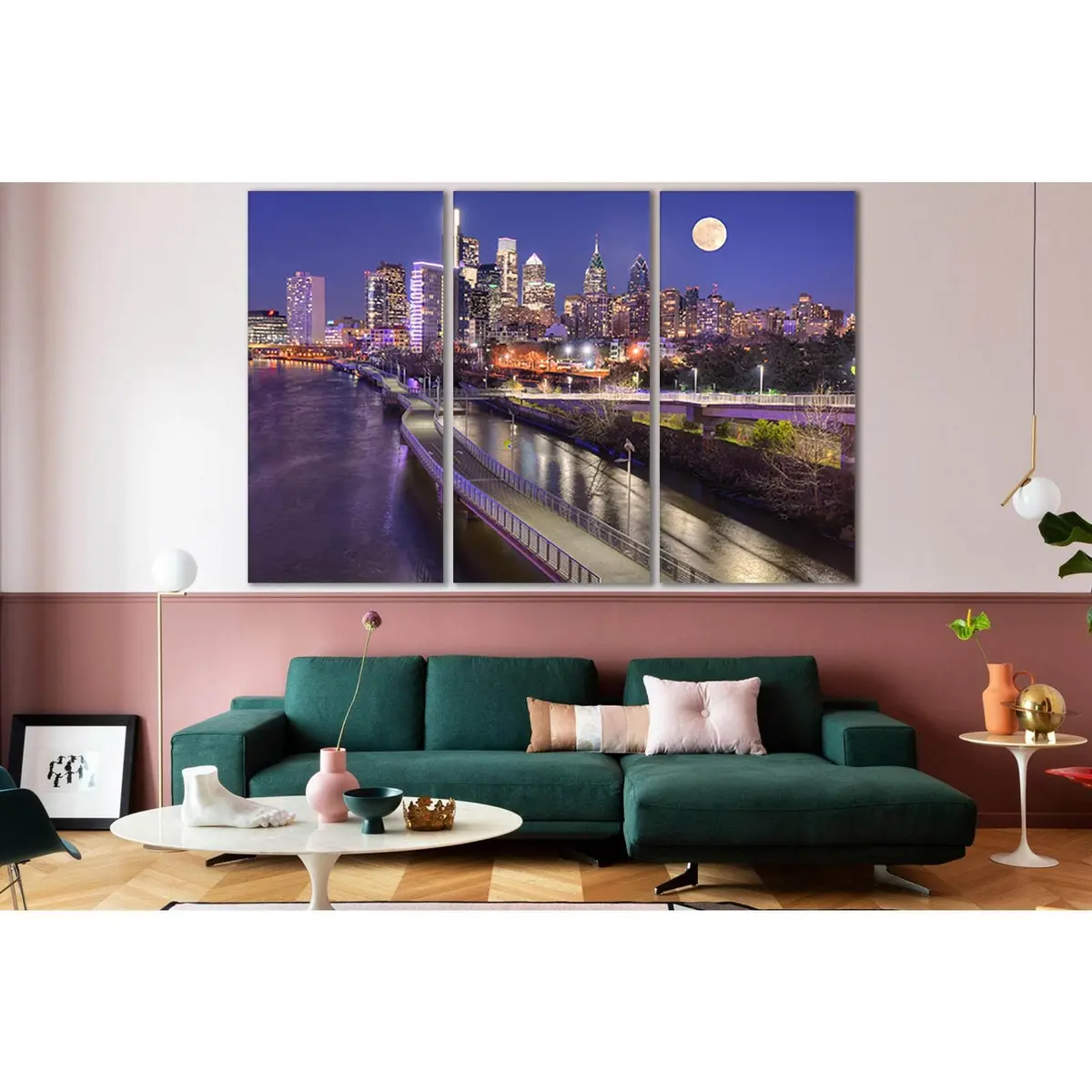 Usa Philadelphia Night №Sl311 Ready To Hang Canvas Print 5