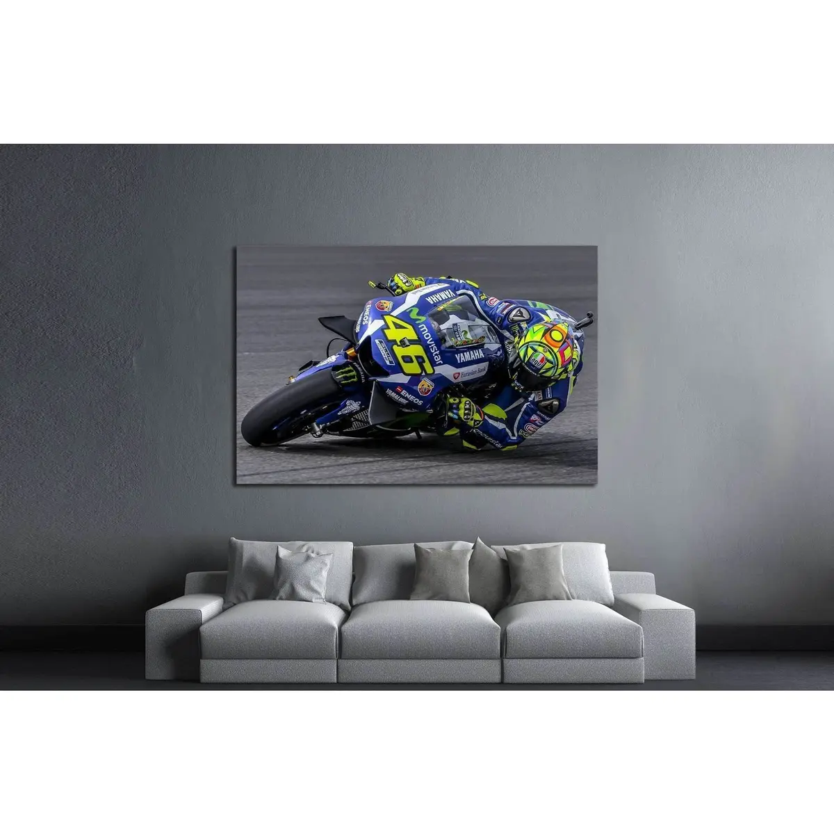 Valentino Rossi During Shell Malaysia Motorcycle Grand Prix (Gp) 2016 №1881 Ready To Hang Canvas Print 3