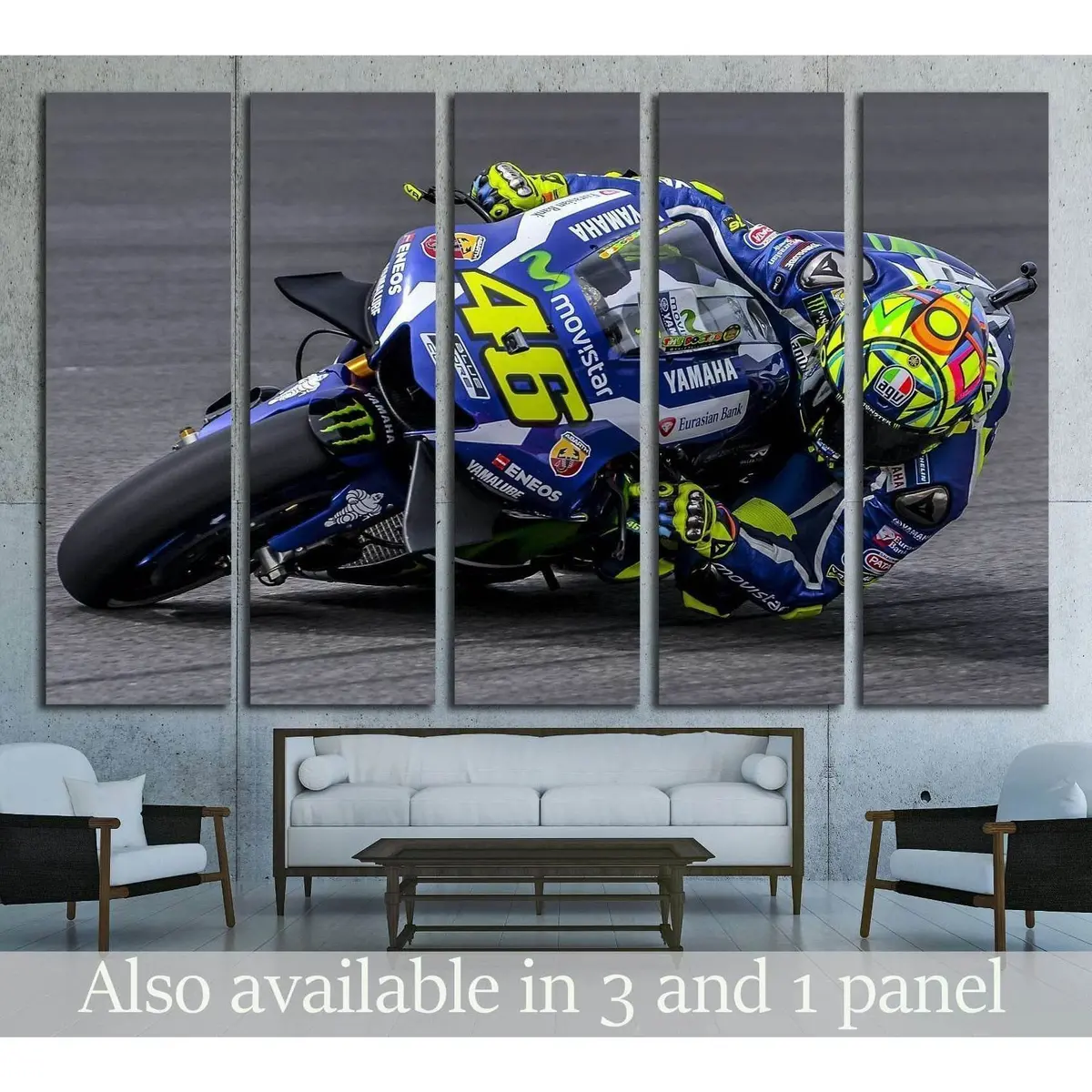 Valentino Rossi During Shell Malaysia Motorcycle Grand Prix (Gp) 2016 №1881 Ready To Hang Canvas Print 1