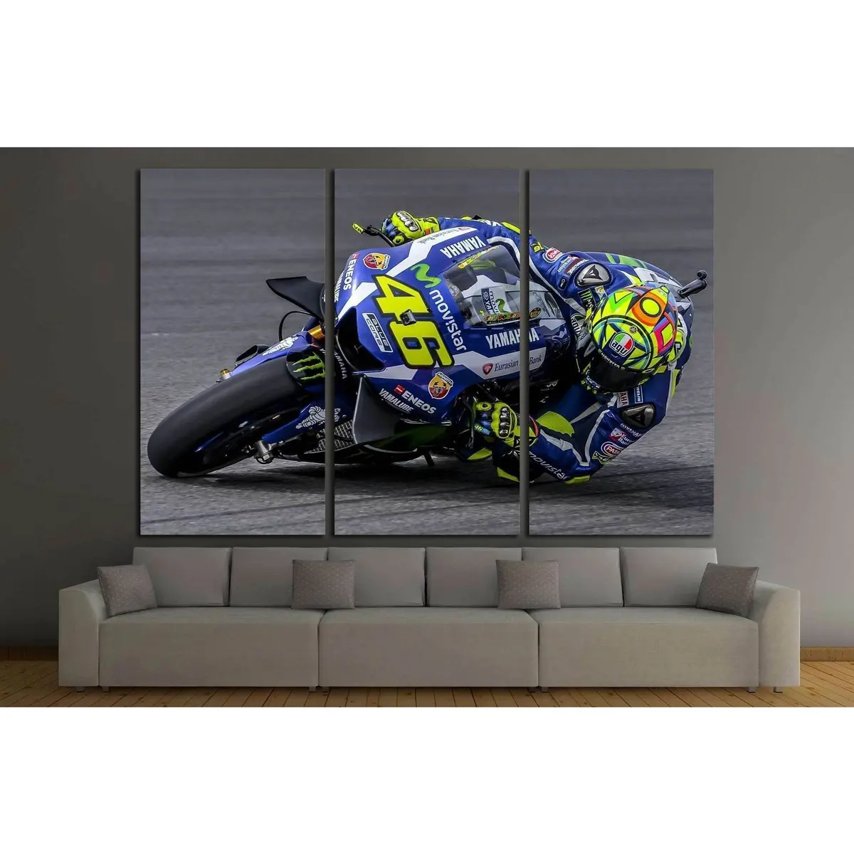 Valentino Rossi During Shell Malaysia Motorcycle Grand Prix (Gp) 2016 №1881 Ready To Hang Canvas Print 2
