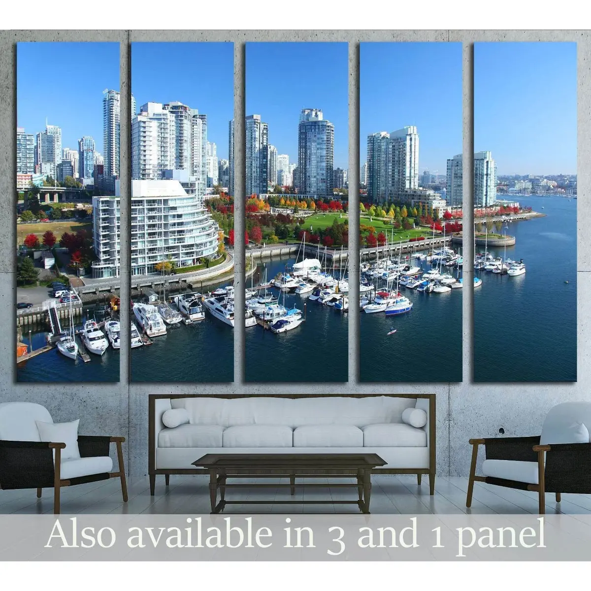 Vancouver, BC Cityscape Canvas Wall Art – Ready-to-Hang Print #2041