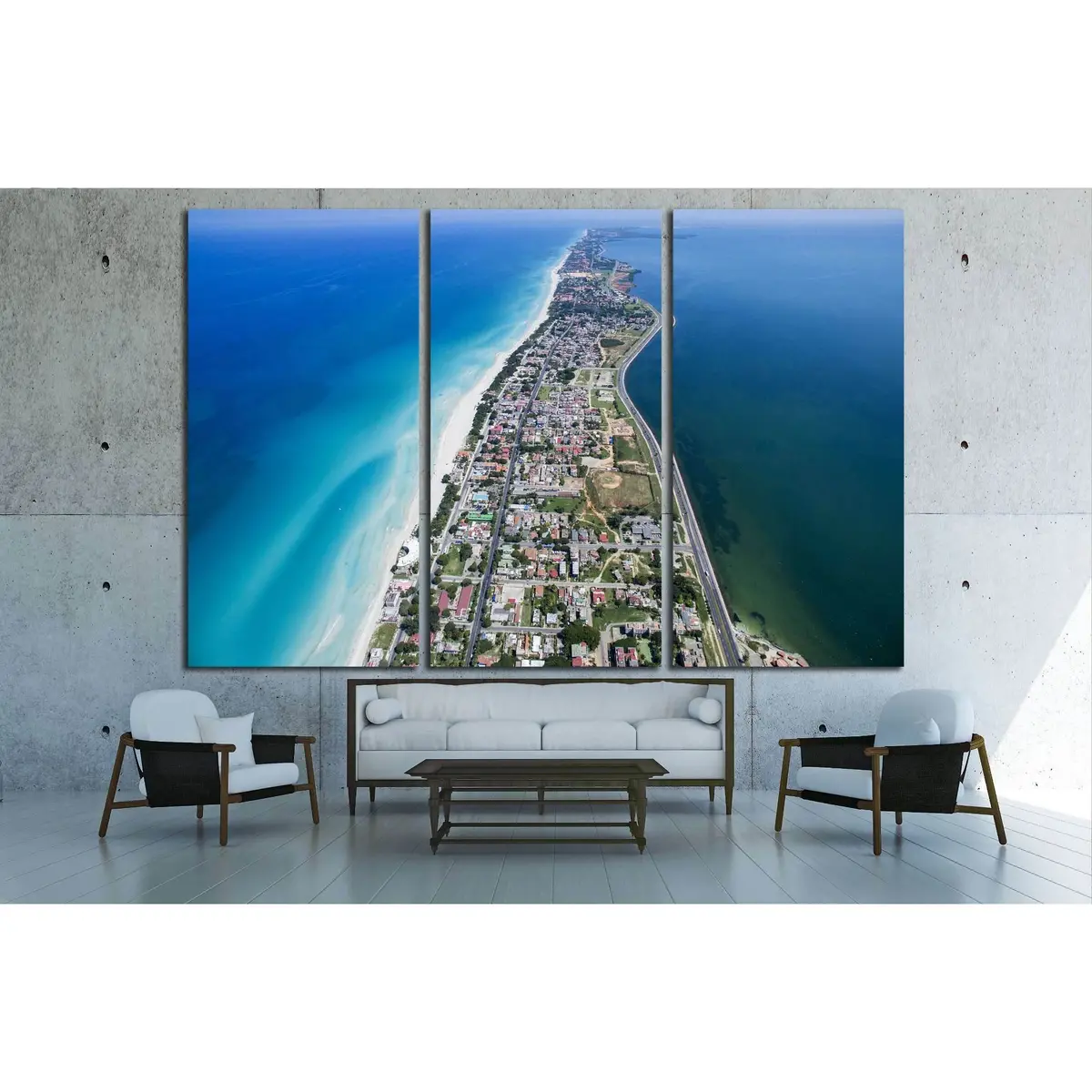 Varadero, Cuba Drone Flies Over Tropical Island №2984 Ready To Hang Canvas Print 5