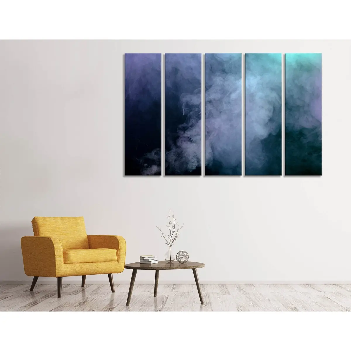 Multicolored Fog Abstract Canvas Art Print №04364